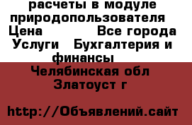 расчеты в модуле природопользователя › Цена ­ 3 000 - Все города Услуги » Бухгалтерия и финансы   . Челябинская обл.,Златоуст г.